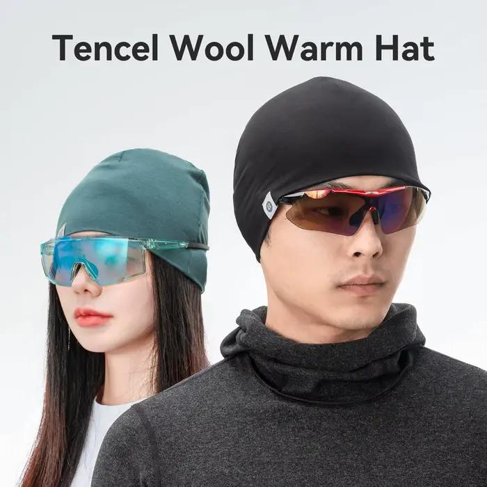 Chapeau chaud en laine double face rockbros pour cyclisme élastique doux et confortable plein air équitation ski