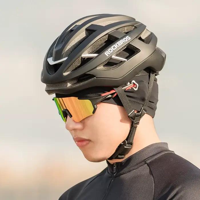 Casquette Rockbros en polyester pour cyclisme et sports de plein air protection UV UPF50+ confortable et respirante absorption de la sueur pour hommes et femmes occasions spéciales