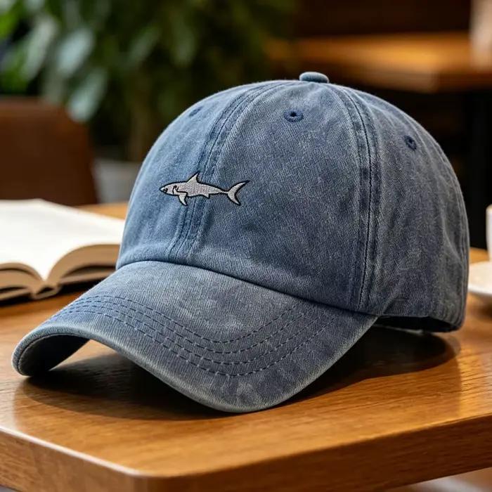 Casquette de baseball brodée requin pour hommes et femmes