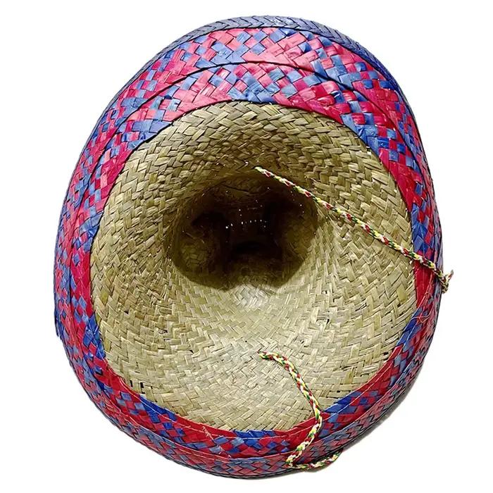 Chapeau Sombrero mexicain en paille tissé à large bord