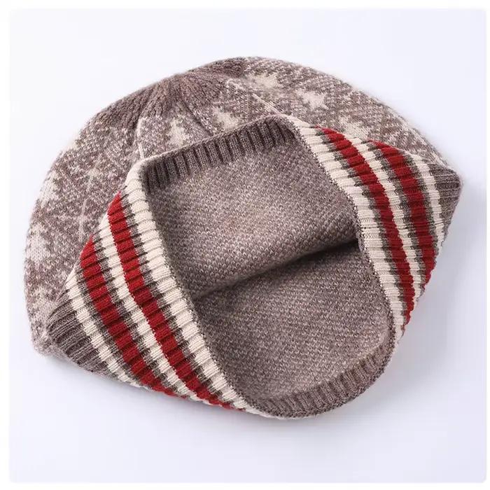 Bonnet en tricot de laine pour homme