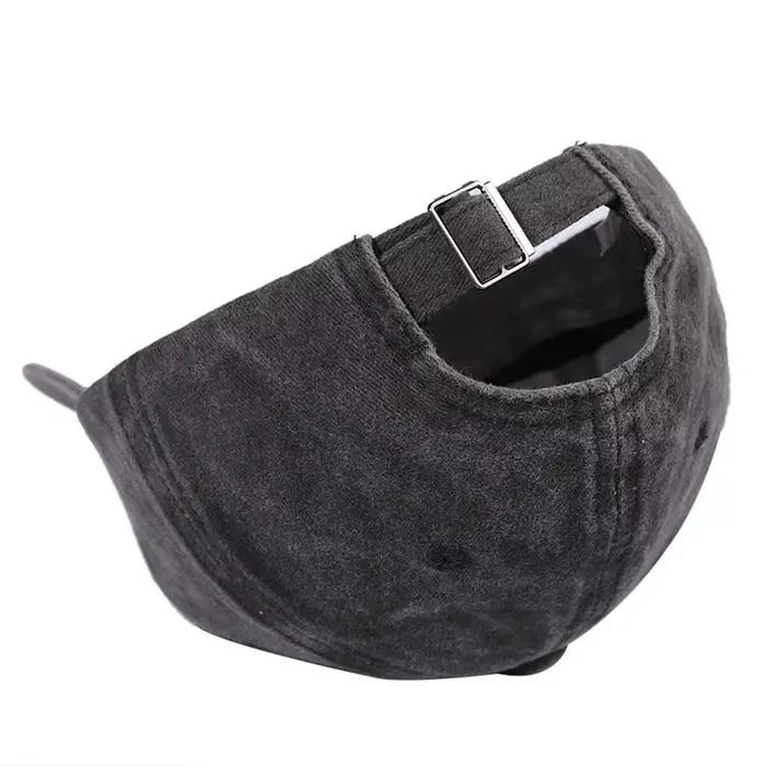 Casquette de baseball rétro en denim lavé avec lettres brodées pour homme et femme protection solaire occasions extérieures activités plein air