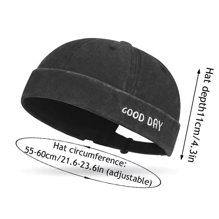 Casquette Docker sans visière brodée de lettres