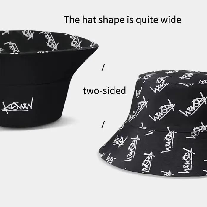 Grande tête XL63cm lettre impression seau chapeaux hommes femmes