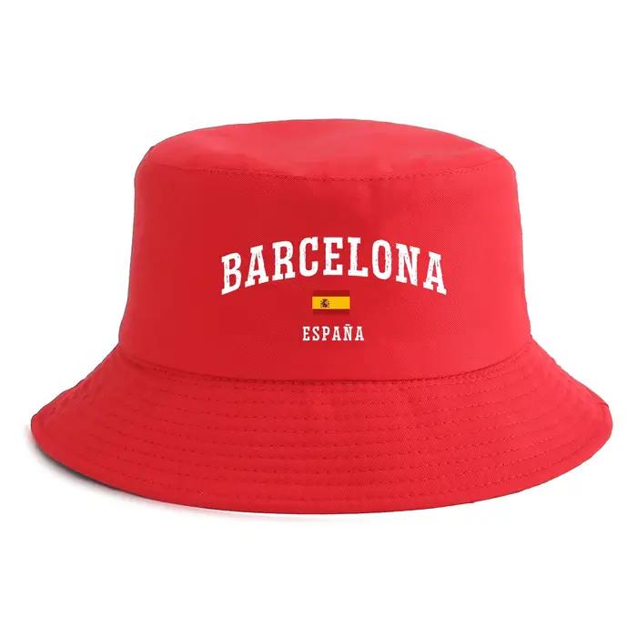 Chapeau bob unisexe avec imprimé drapeau de Barcelone