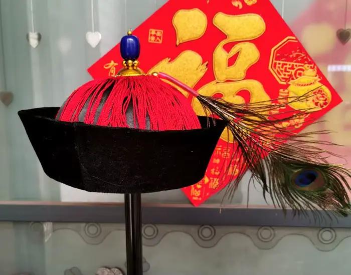 Chapeau de dynastie Qing chinois pour adultes