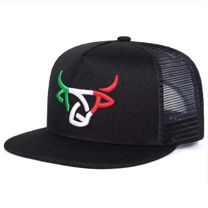 Casquettes de baseball décontractées unisexes avec broderie tête de bœuf