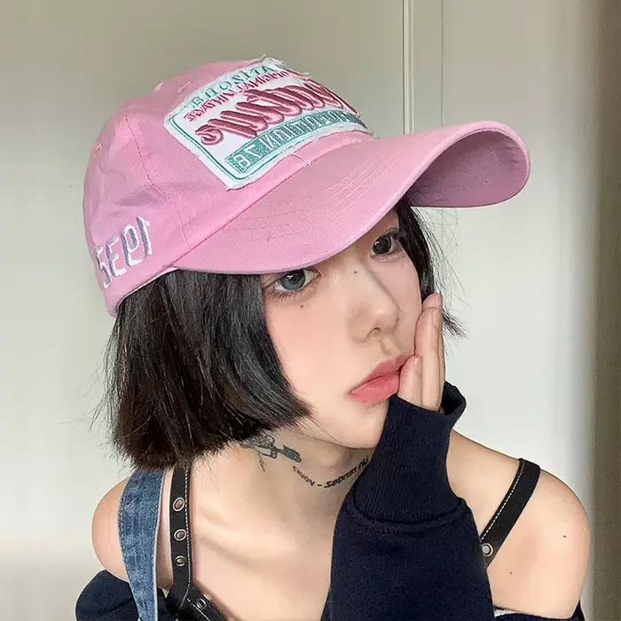 Casquettes de Baseball avec lettres roses pour femmes