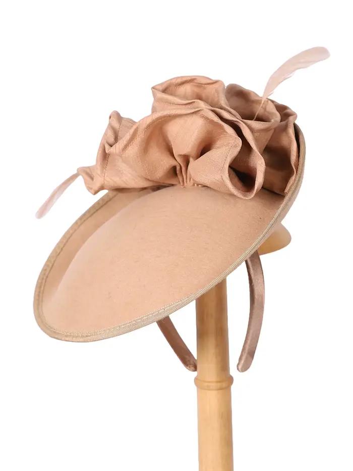 Chapeau bibi vintage en feutre 100 % laine pour femme