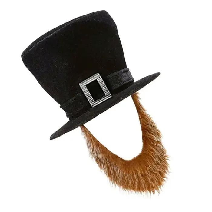 A52E Chapeau pirate adulte avec accessoire fête d'Halloween barbe attachée 55 à 60 Taille tête tissu doux
