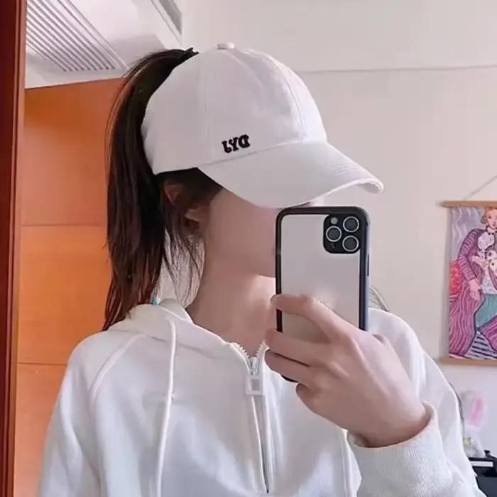 Casquette de baseball à queue de cheval haute pour femmes et filles