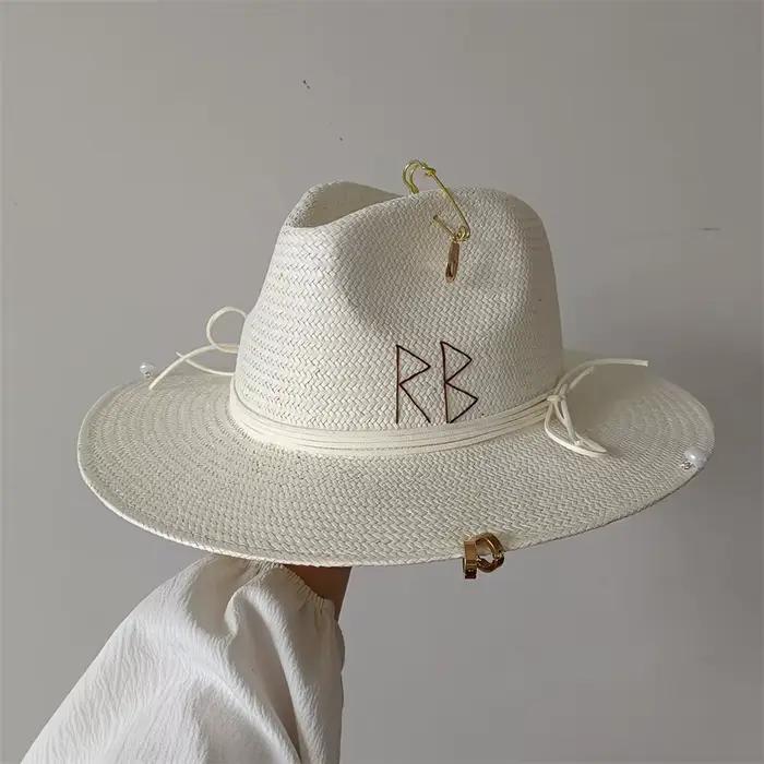 Chapeau de plage RB pour femmes style sportif protection solaire multicolor voyage polyvalent