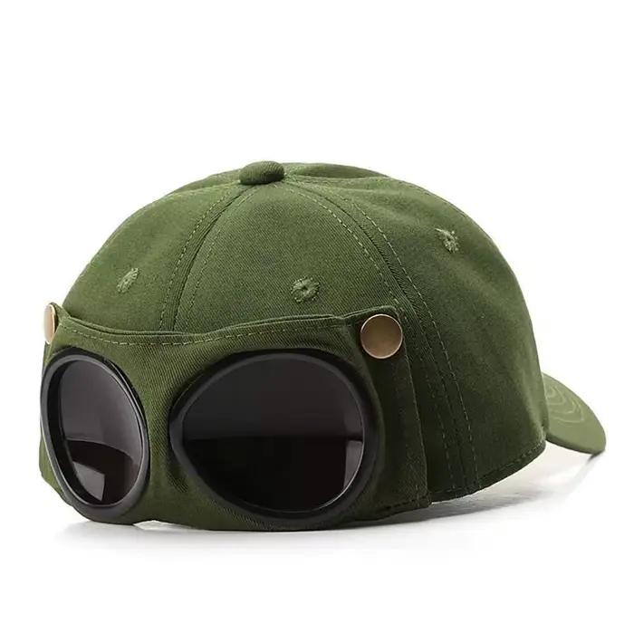 Nouveau chapeau d'aviateur été personnalité lunettes casquette de Baseball femme unisexe