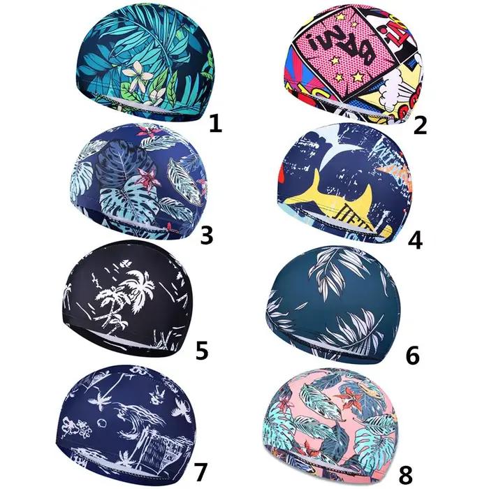 Bonnet de natation imprimé fleuri