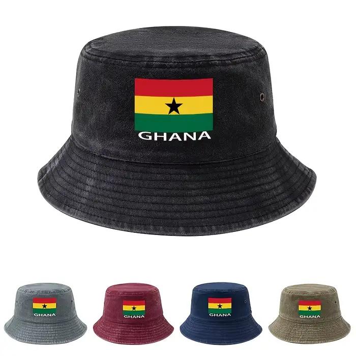 Chapeau Bob Imprimé Drapeau du Ghana pour l'Événement de Football 2026