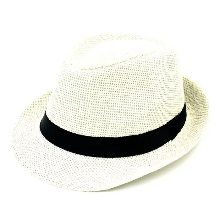 Chapeau Fedora d'été en paille pour hommes