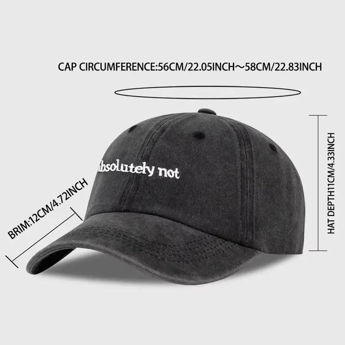 Casquette de baseball MLFO Absolutely Not brodée et délavée : légère