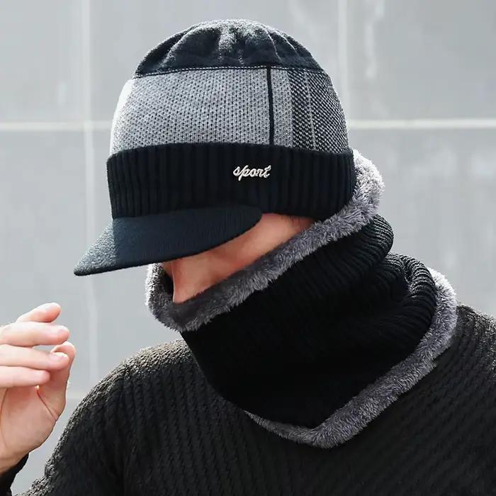 Chapeau d'hiver Skullies tricoté en polyester et laine pour hommes et femmes, style sport, patchwork, confort hivernal, occassions décontractées