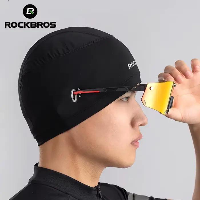 Casquette Rockbros en polyester pour cyclisme et sports de plein air protection UV UPF50+ confortable et respirante absorption de la sueur pour hommes et femmes occasions spéciales
