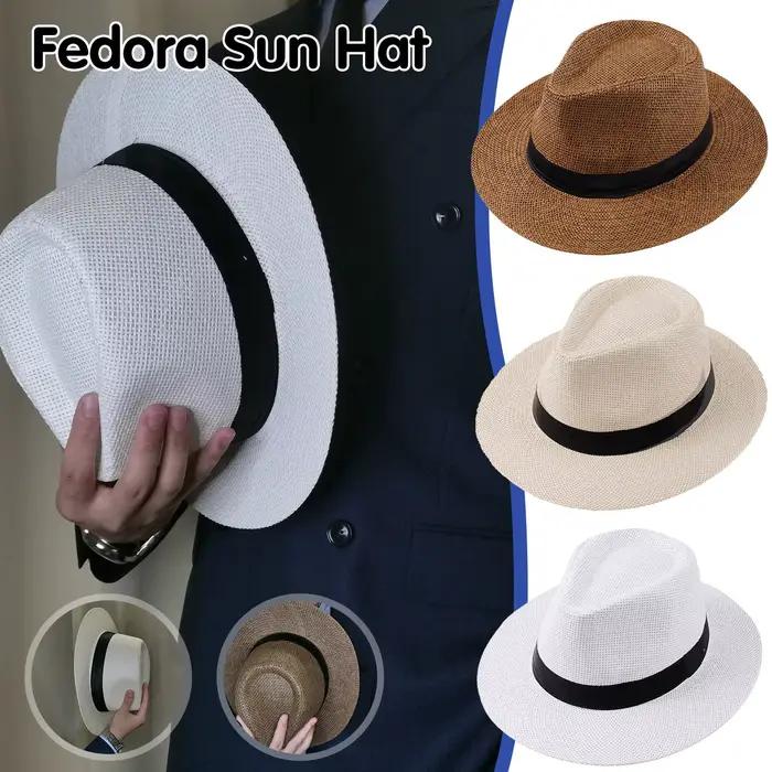 Chapeau de paille Panama naturel pour homme