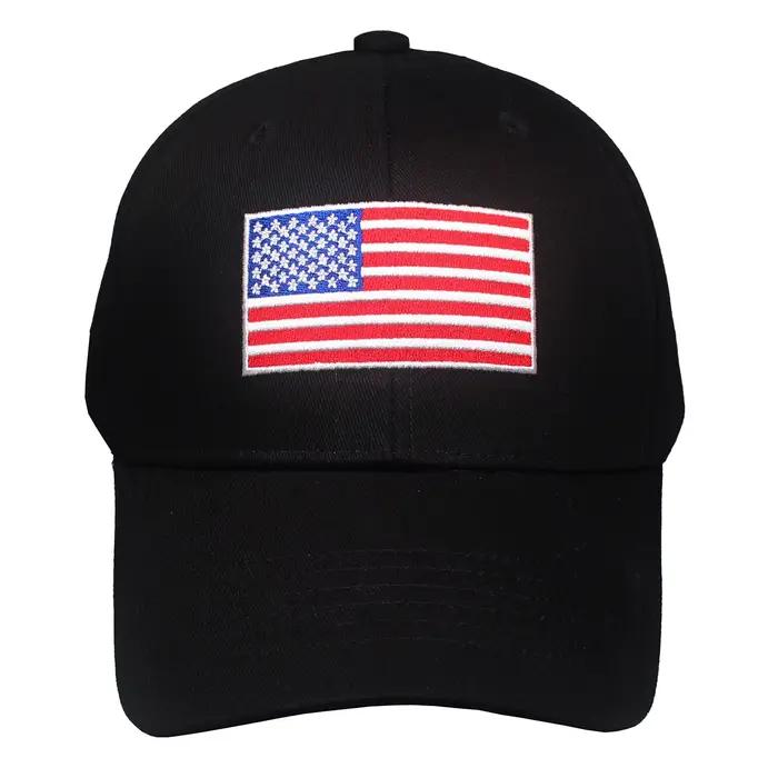 Casquette de baseball brodée drapeau américain unisexe