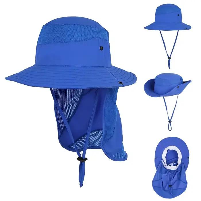 Chapeau de soleil Udissolve 50+ pour enfants avec visière large et rabat de cou protection UV occasionnelles spéciales pour garçons filles polyester résistant et confortable