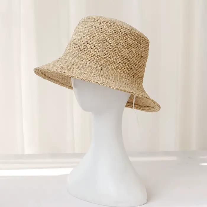 2025 summer sun hat bow 100%Raffia hat Sun visor women's