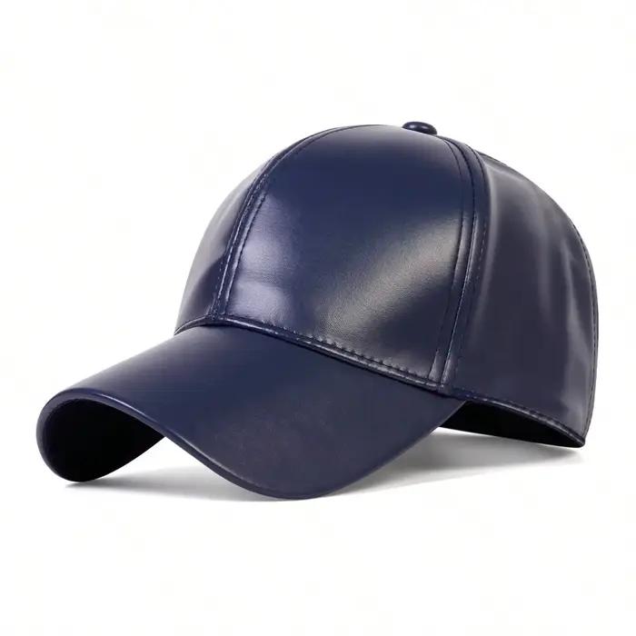 Casquette de baseball en cuir PU