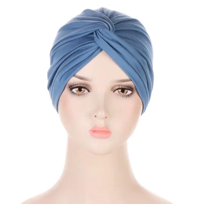 Couvre-chef bonnet chapeau casquette noeud torsadé Turban pour femmes fille chimio tête enveloppement doux extensible perte de cheveux Alopecia mode HT215