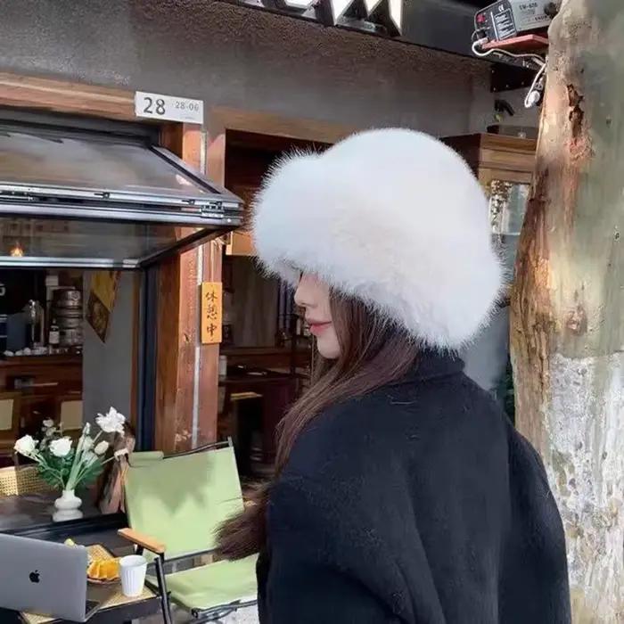 Nouveau chapeau mongole en peluche imitant la fourrure de vison