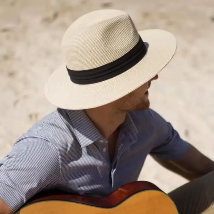 Chapeaux de soleil classiques d'été grande taille 55 cm pour hommes et femmes