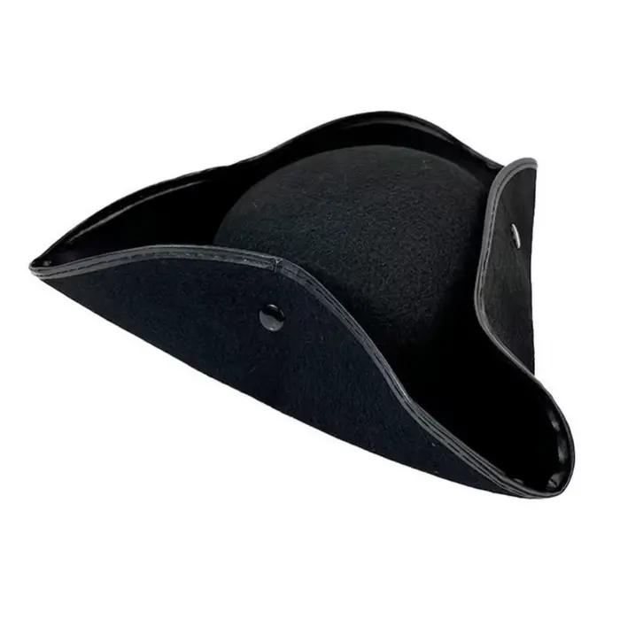 Chapeau Cosplay Pirate Tricorne Habiller Scène Performance Capitaine Décoration Drôle Adulte Polyester Occasion Spéciale Hommes Femmes