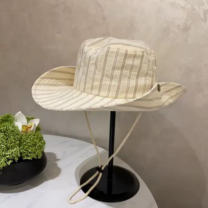 Chapeau de seau japonais rayé sport polyester pour hommes et femmes décontraction printemps été activités plein air camping randonnée