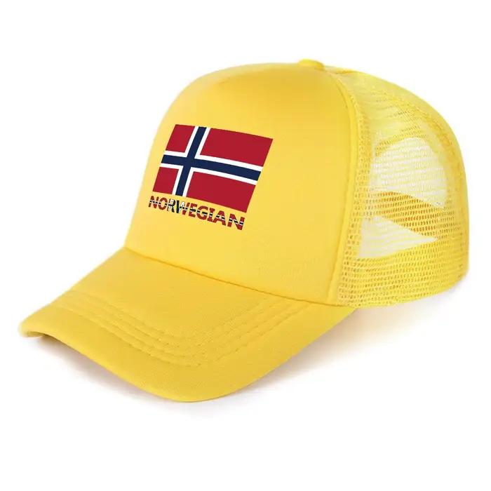 Casquette de camionneur imprimée avec le drapeau de la Norvège