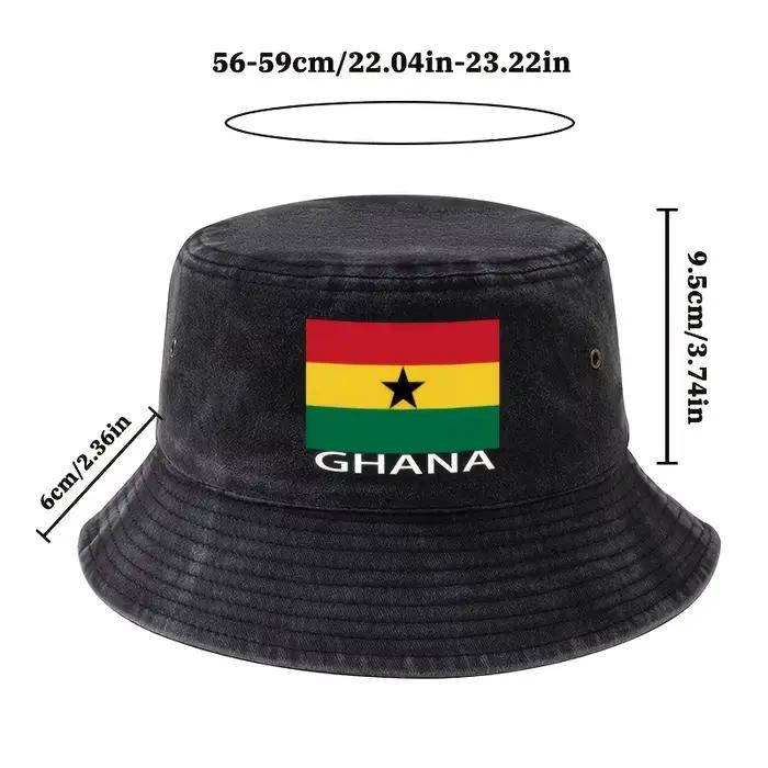 Chapeau Bob Imprimé Drapeau du Ghana pour l'Événement de Football 2026