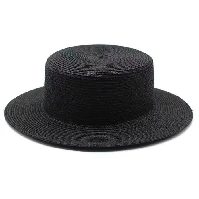 Chapeau de paille à large bord tendance pour femme, chapeau de soleil polyvalent, chapeau de plage, chapeau Panama pour été et hiver, accessoire de mode, élégant et durable