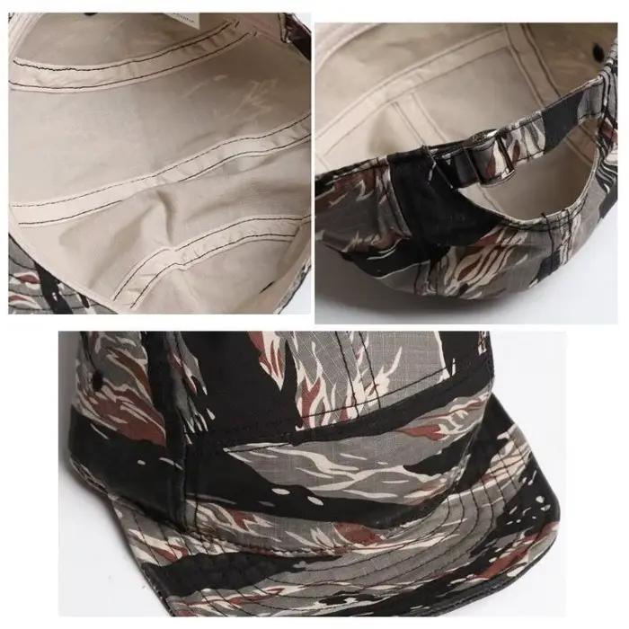 Casquette de baseball vintage 5 panneaux couleur camouflage pour hommes et femmes