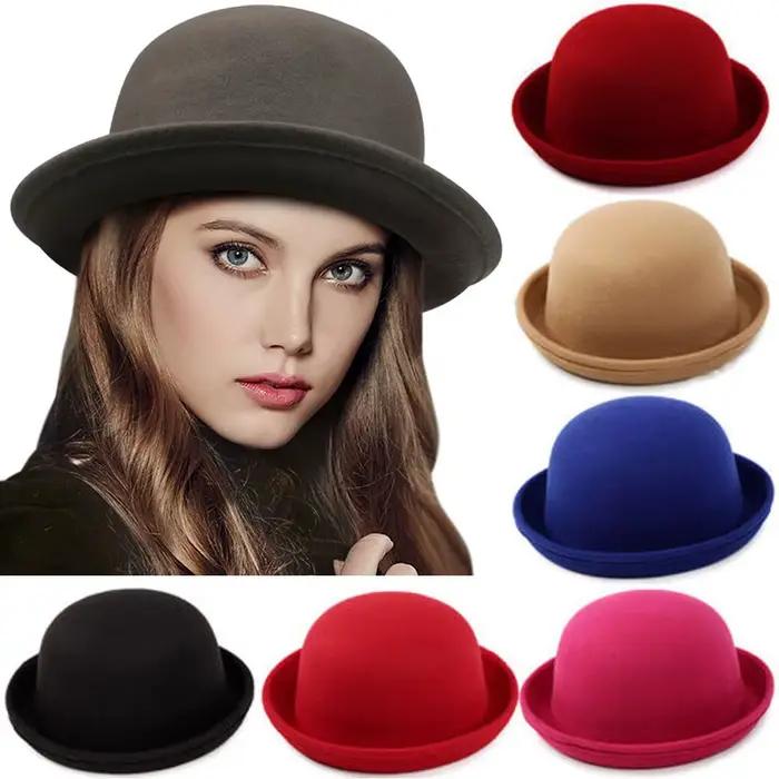 Chapeau Fedora en feutre souple et non déformable pour femme
