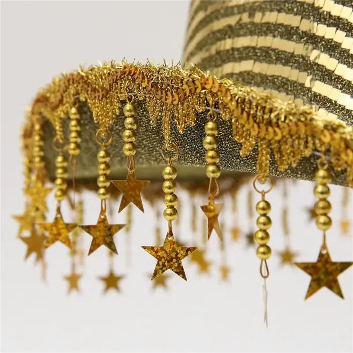 Chapeau de cowboy western vintage à paillettes brillantes