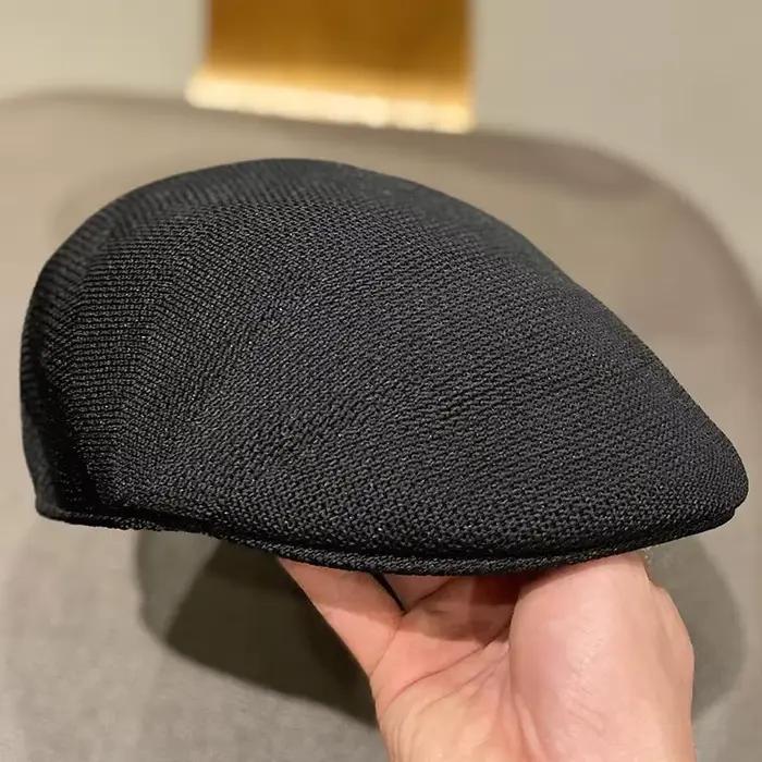 RH femmes printemps été tricoté respirant avant chapeau couleur Match casquette octogonale chapeaux visière béret