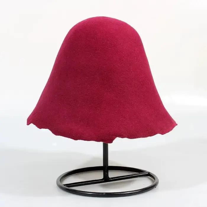 Chapeau en laine de couleur unie en forme de cloche de Style français pour le printemps et l'automne