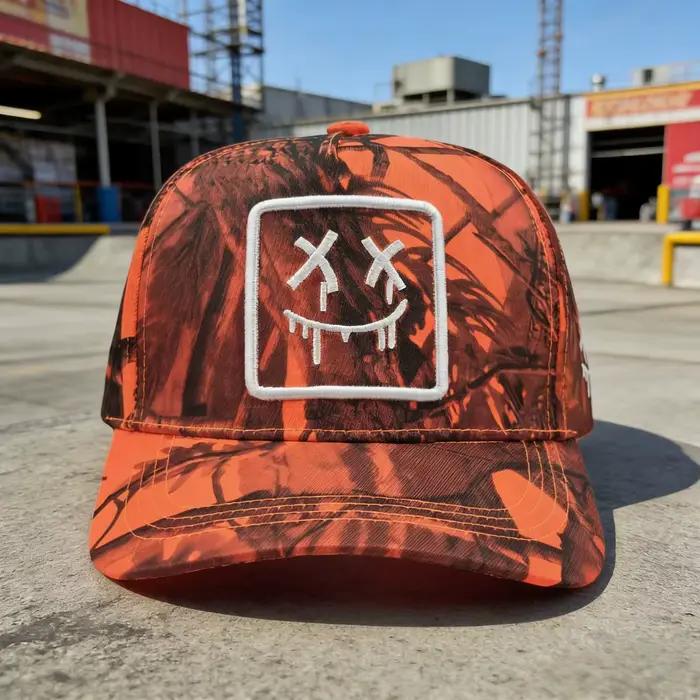 Chapeau camouflage à la mode avec un design de broderie unique - surélevé dans un style d'été