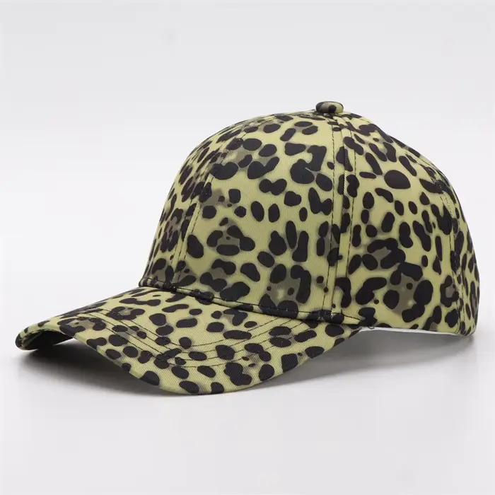 Casquette de baseball unisexe à imprimé léopard