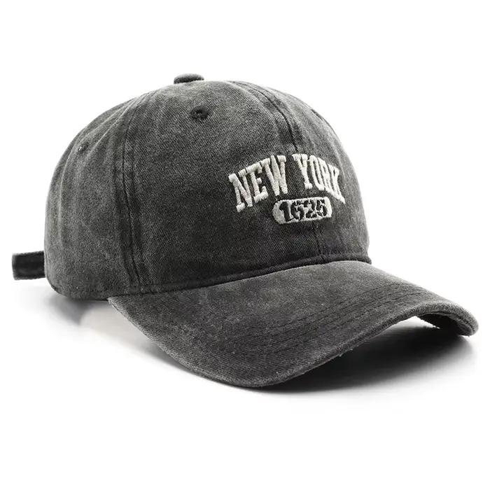 Rétro NEW YORK broderie Snapback chapeau pour hommes femmes Vintage lavé casquettes de Baseball printemps automne loisirs réglable capote chapeaux