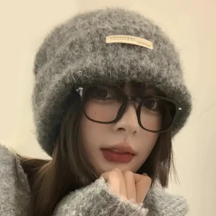 Chapeaux tricotés pour couple d'automne et d'hiver – Conception de protection des oreilles chaude | Style décontracté