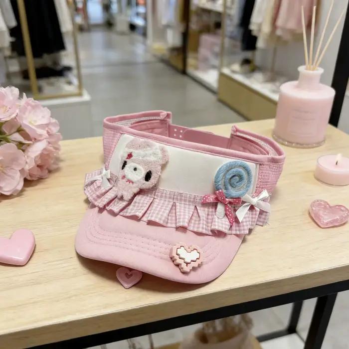 Casquette de baseball ajourée rose bonbon pour femme
