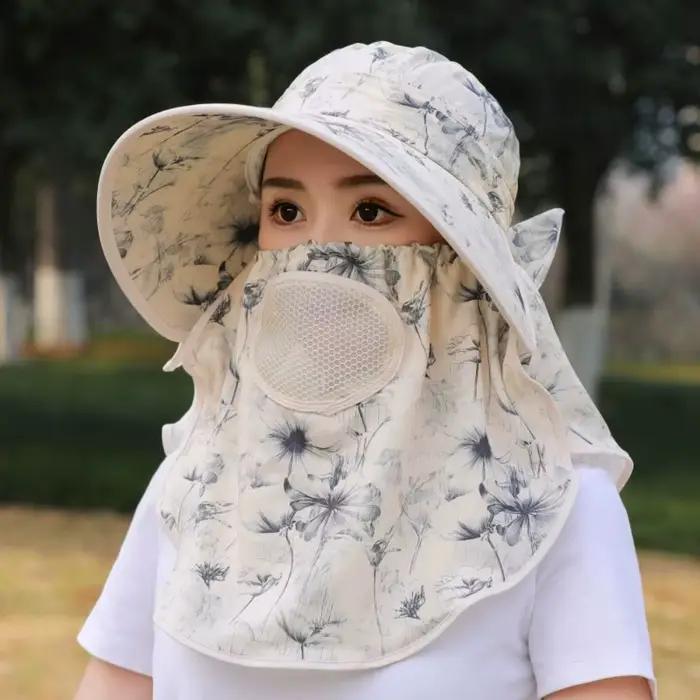 Chapeau de soleil intégral pour femme avec protection UV