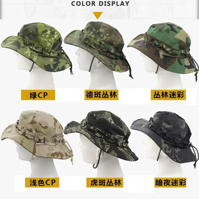 Nouveau Chapeau Camouflage Tactique à Large Bord Rond pour l'Été