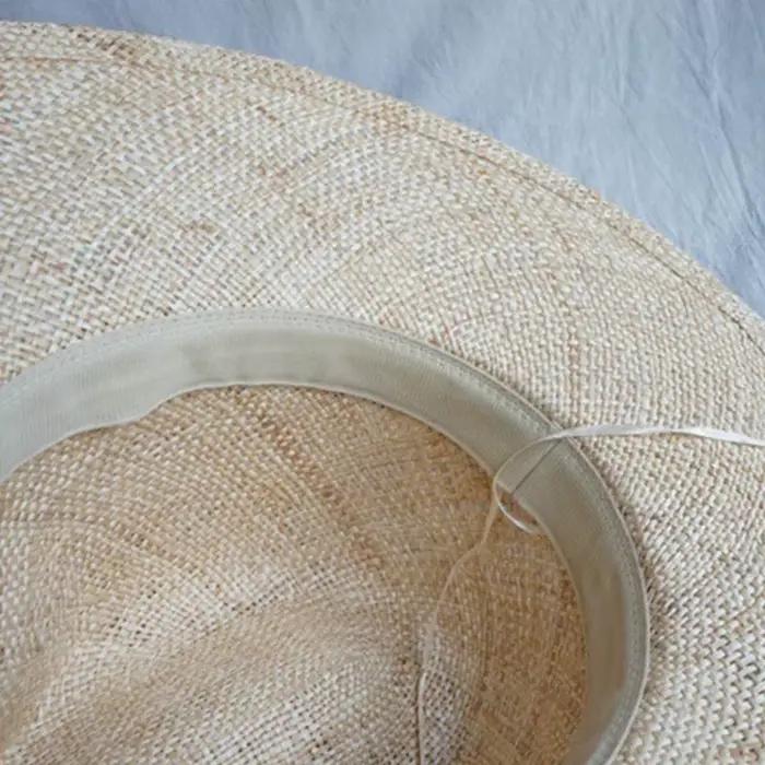 Chapeau de soleil en paille à large bord pour femme