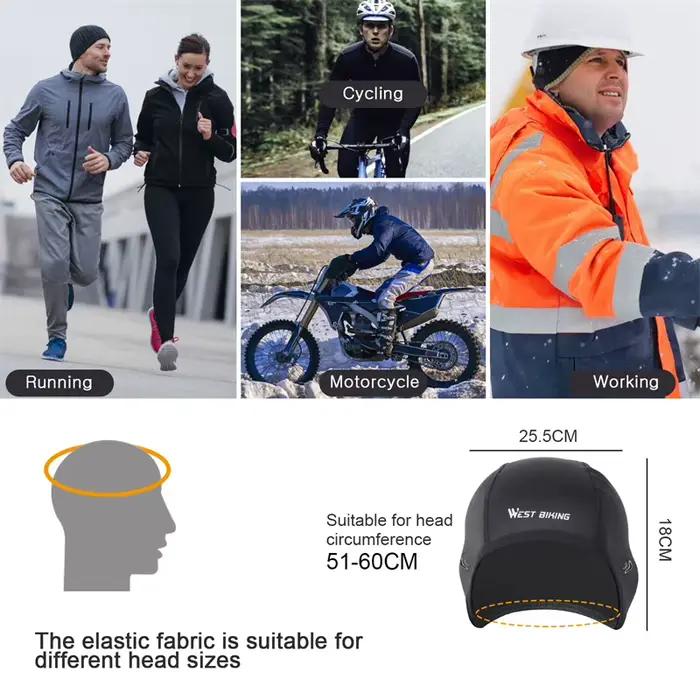 WEST BIKING – casquettes de cyclisme chaudes en polaire